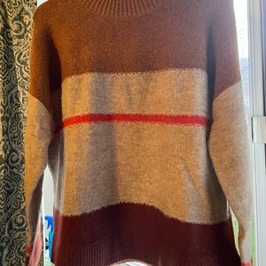 XXL NEW W/ TAGS Universal Thread cowl neck tri-colored sweater